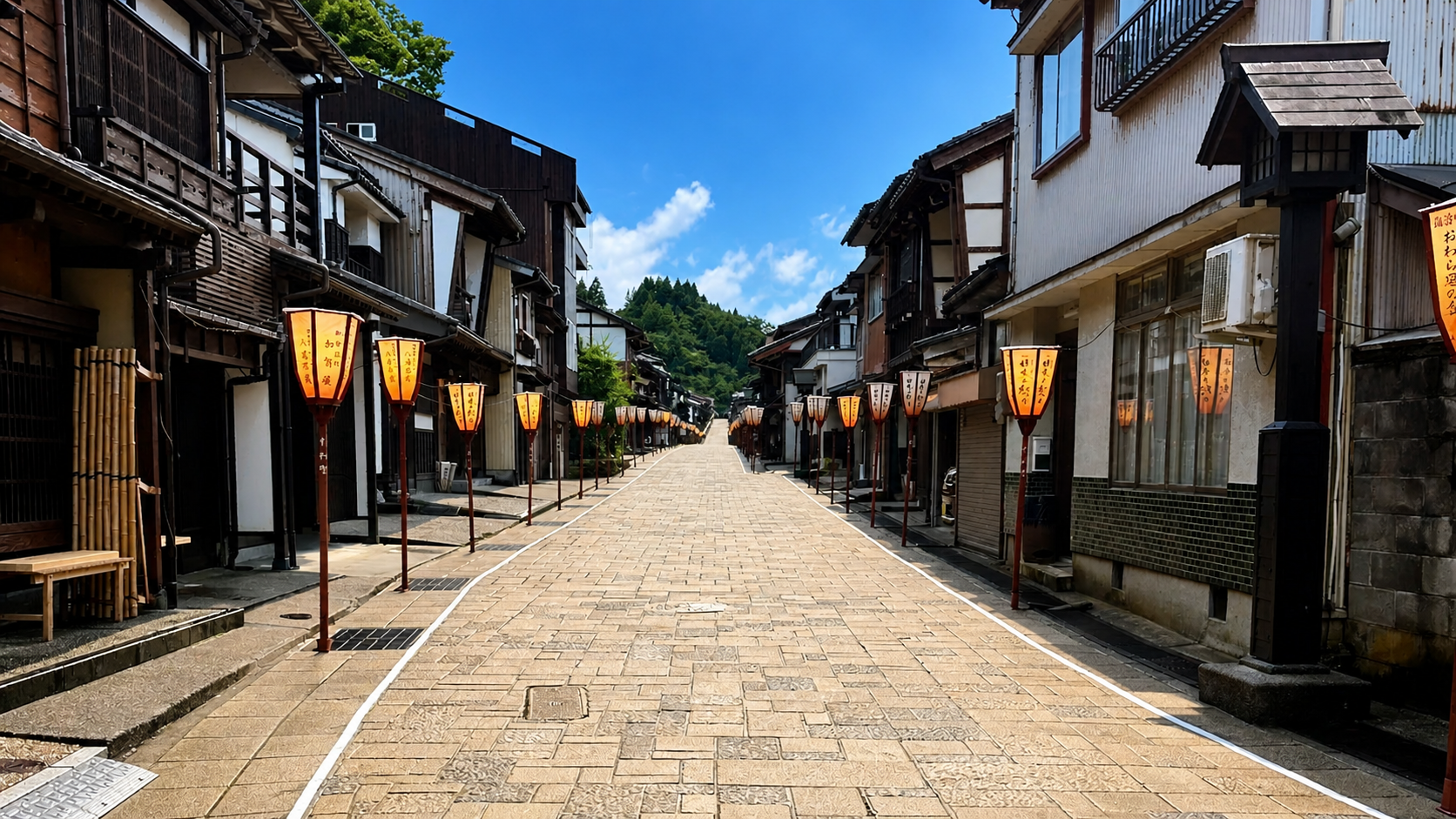 八尾の石畳